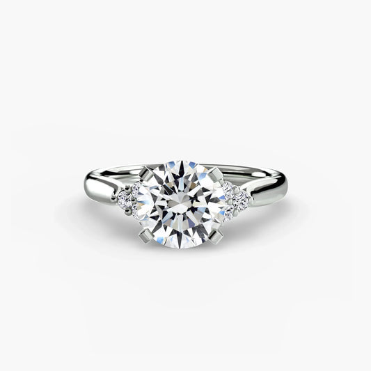Solitaire with Cluster Shoulders 2