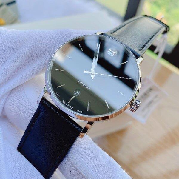 Movado leather online watches