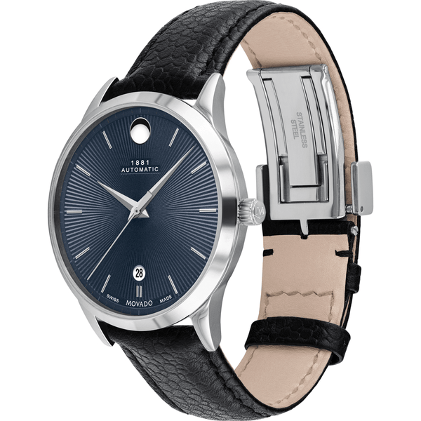 Movado 1881 best sale automatic blue