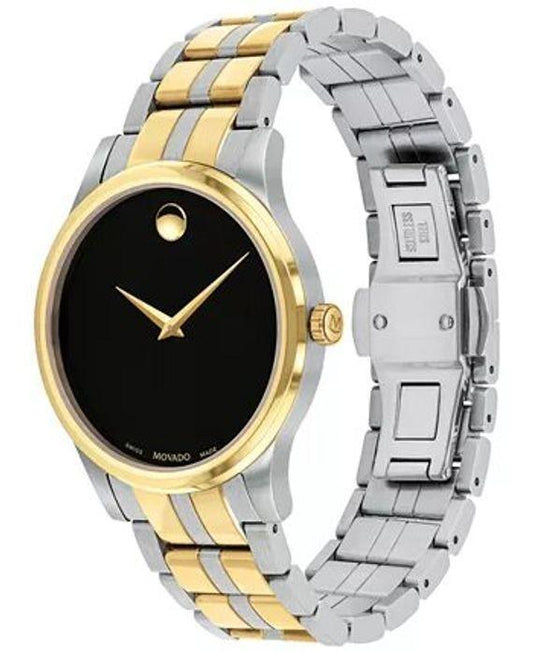 Movado Swiss Gold PVD & Stainless Steel Bracelet Men's Watch 0607536