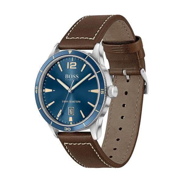 Hugo boss brown leather watch hotsell