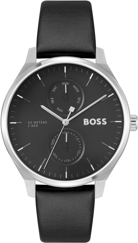 Hugo boss black leather watch hotsell