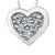10K White Gold 0.05TDW Diamond Heart Pendant