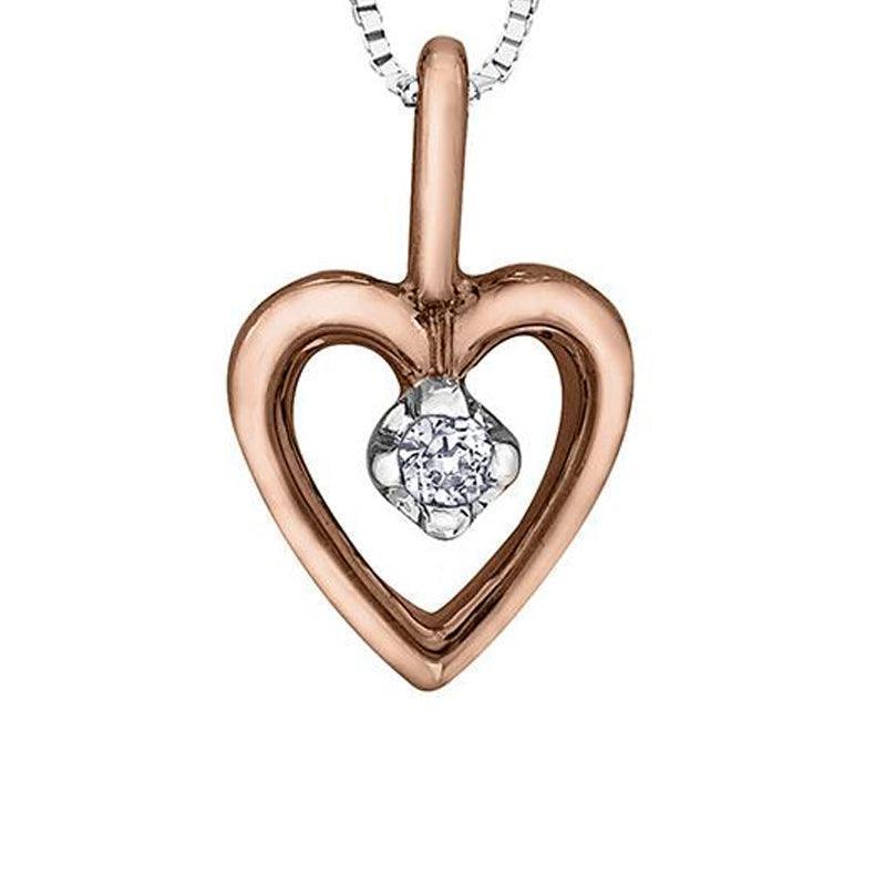10K Rose Gold 0.01TDW Diamond Pendant
