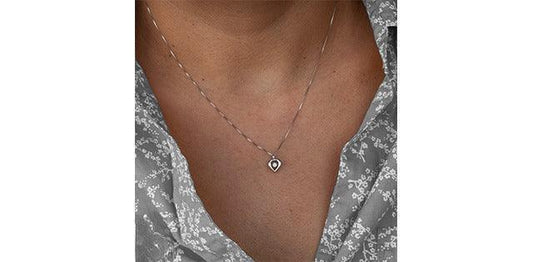 10K White Gold 0.02TDW Diamond Pendant