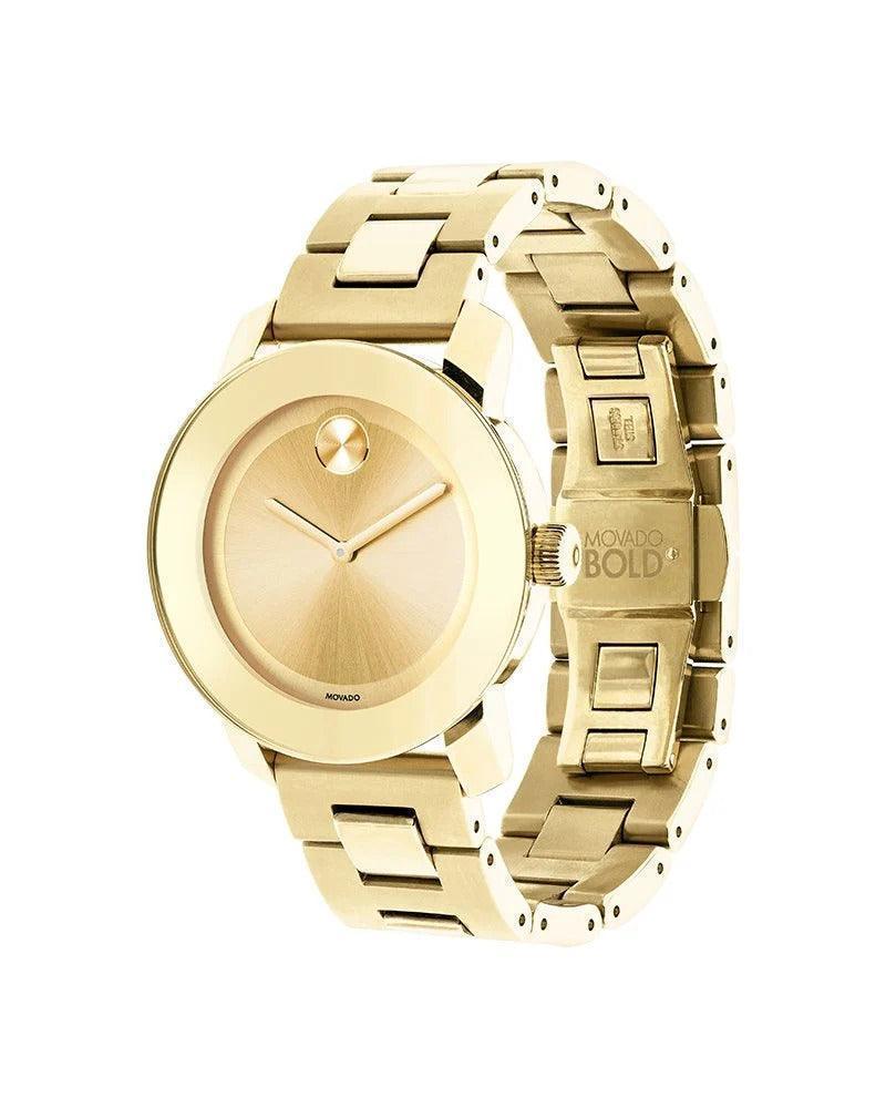 Movado Bold Gold-Tone Quartz Women's Watch 3600085