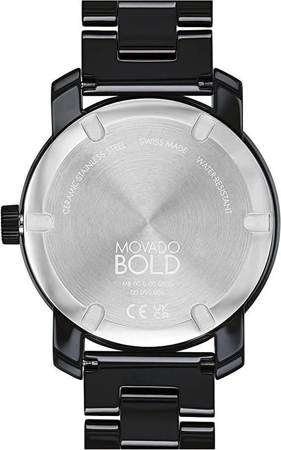 Movado Bold Ceramic Quartz Womens Watch 3600803