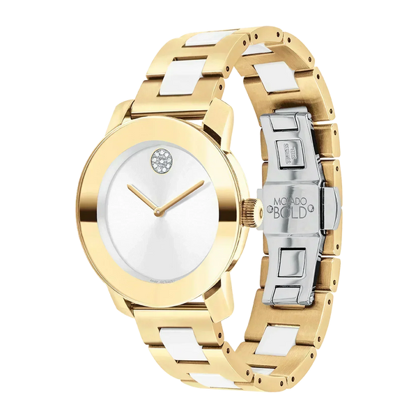 movado white womens watch