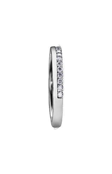 10K White Gold 0.15TDW Diamond Love Wedding Band
