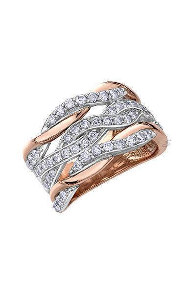 10K White and Rose Gold 1.00tdw Diamond Excuisite Ring