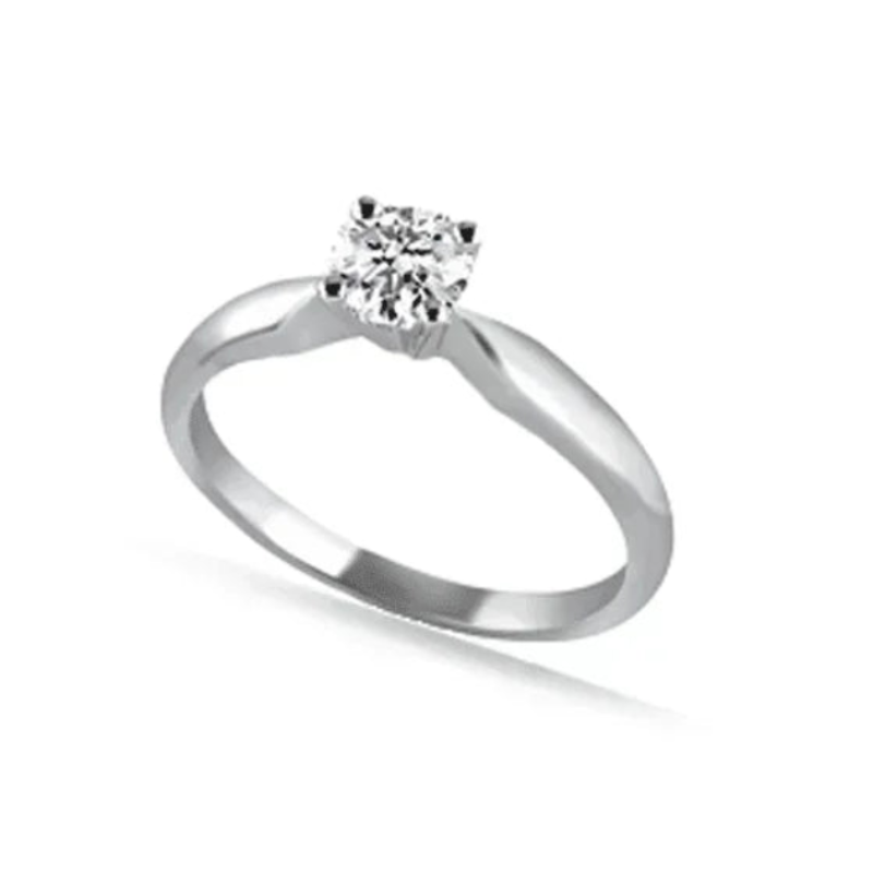 0.25CT Sparkling Canadian Diamond Solitaire Ring in 10K White Gold