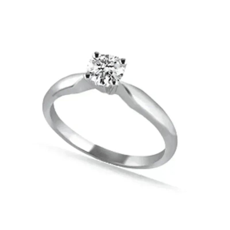 0.25CT Sparkling Canadian Diamond Solitaire Ring in 10K White Gold