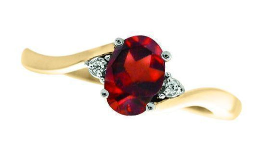 June Birthstone Ring with Diamond Accent set in 10K Yellow gold 87190620