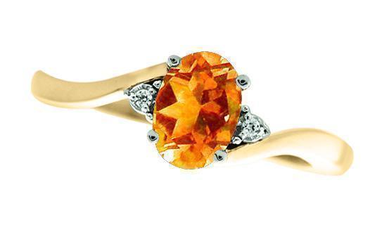 November Birthstone Ring with Diamond Accent set in 10K Yellow gold 87191120