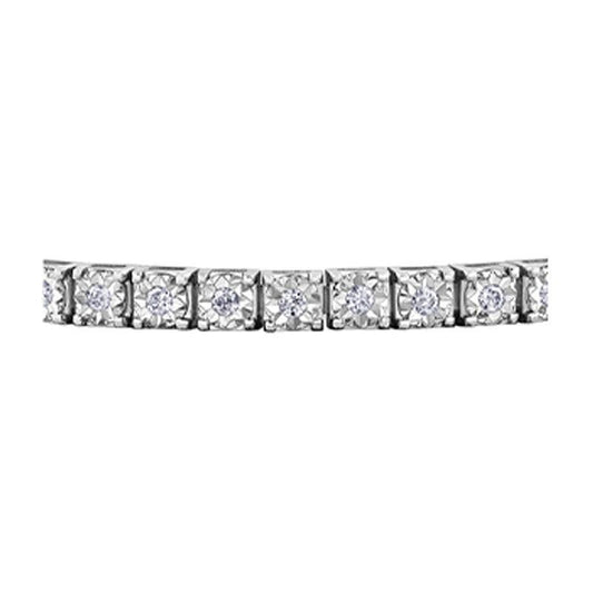 2.00TDW Diamond Illusion Bracelet in 10K White Gold