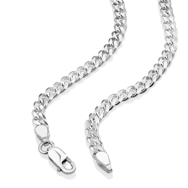 Sterling Silver 22&quot; 4.5mm Curb Link Chain