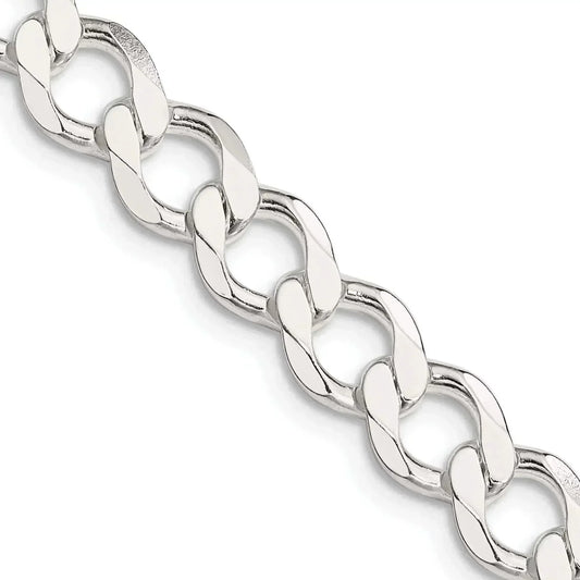 Sterling Silver 24" 7.5mm Italian Men's Curb Link Chain
