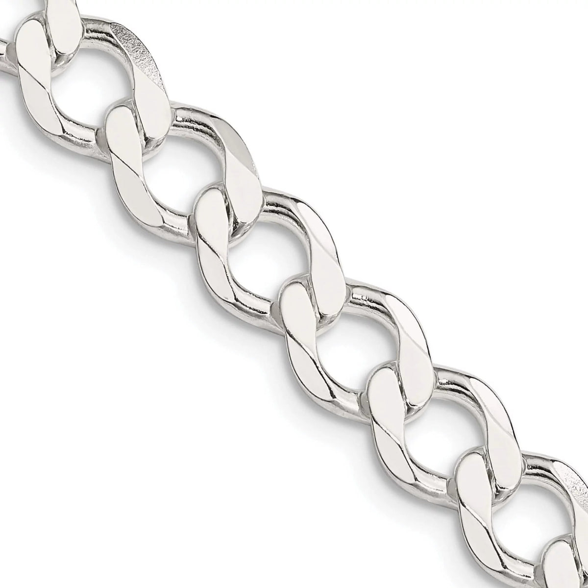Sterling Silver 24&quot; 7.5mm Italian Men&#39;s Curb Link Chain