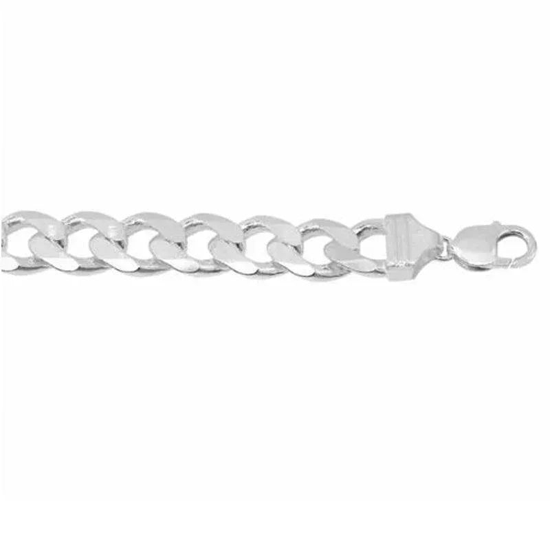 Sterling Silver 22" 9.3mm Italian Men's Curb Link Chain