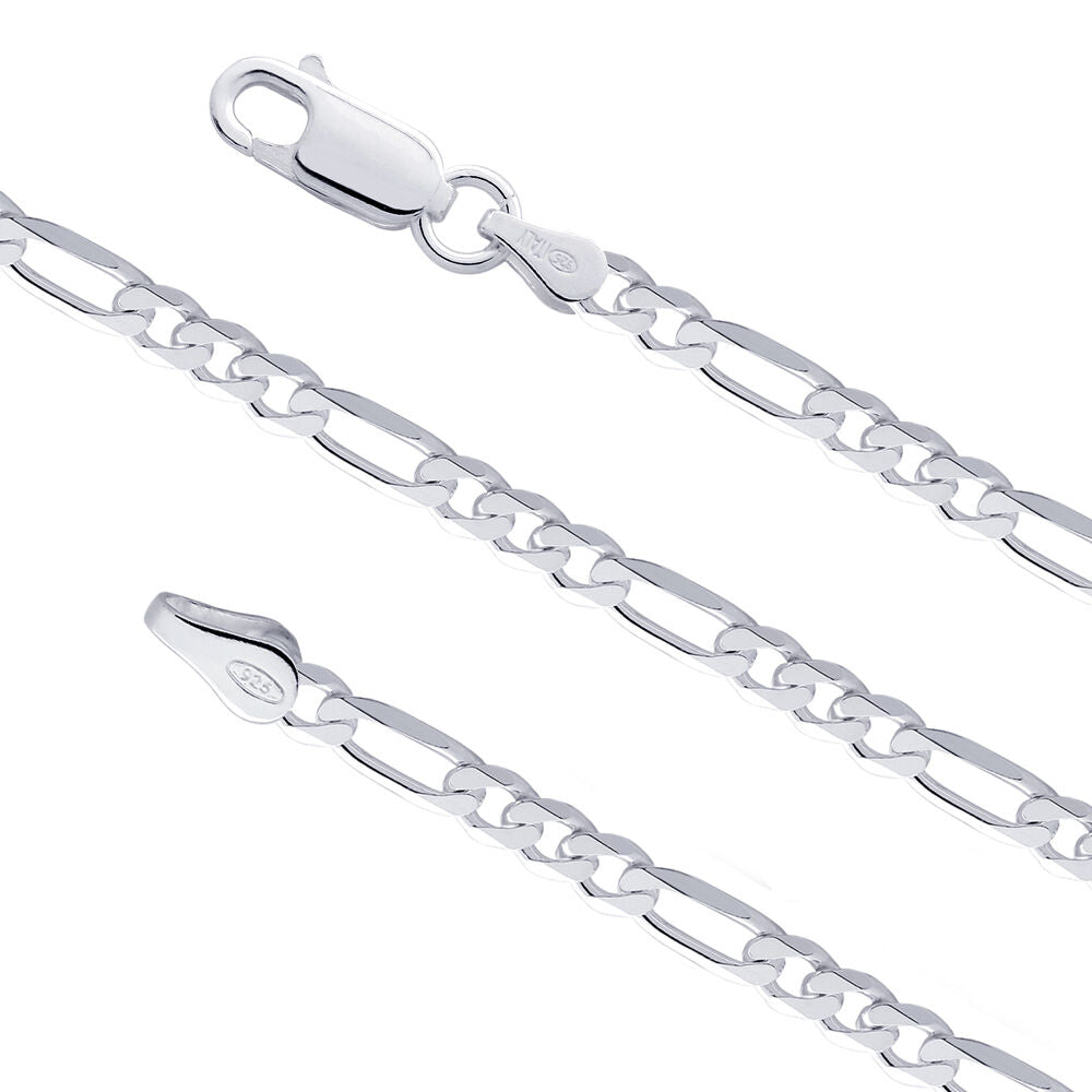 Sterling Silver 18&quot; 2.9mm Italian Figaro Link Chain