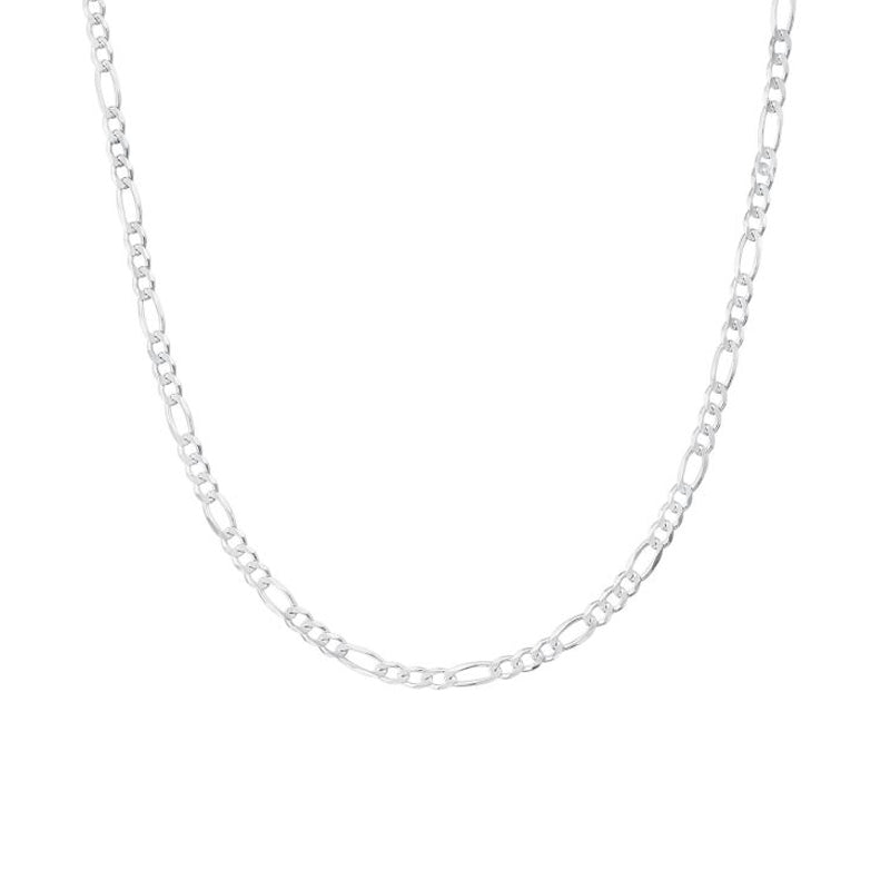 Sterling Silver 20&quot; 3.8mm Italian Figaro Link Chain