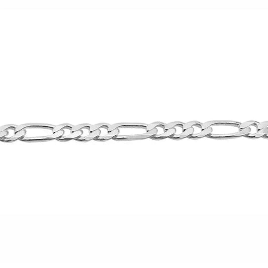 Sterling Silver 24" 5.6mm Italian Men's Figaro Link Chain