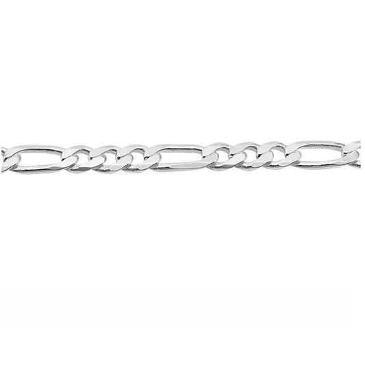 Sterling Silver 24" 6.8mm Italian Men's Figaro Link Chain