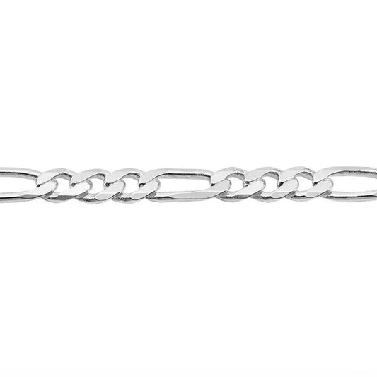 Sterling Silver 24" 9.2mm Italian Men's Figaro Link Chain
