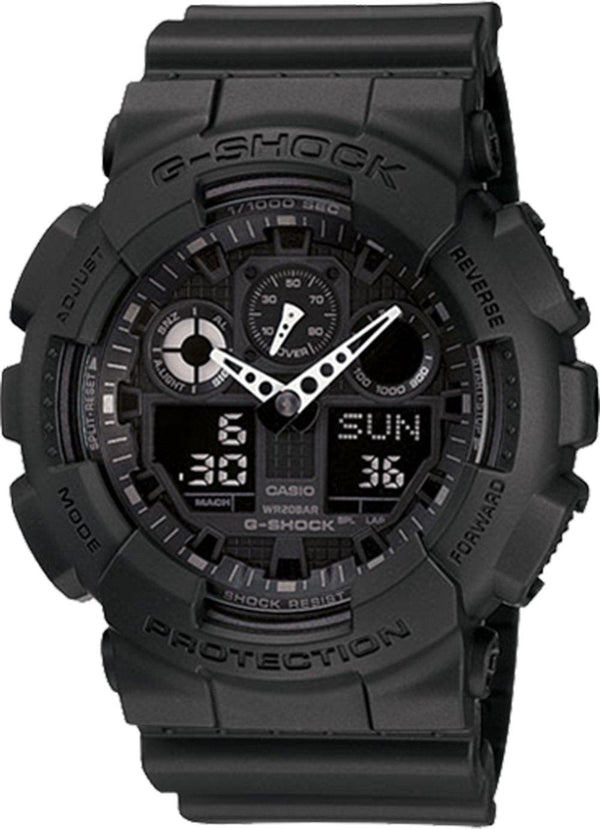 G Shock Military Series Black Men s Watch GA100 1A1 Obsessions Jewellery