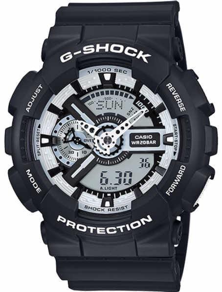 G Shock XL Series 200M WR Shock Resistant Men s Watch GA110BW 1A