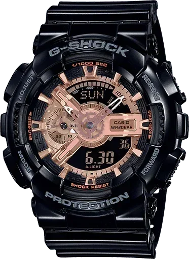 G Shock Rose Gold Black Dial Men s Watch GA110MMC 1A Obsessions
