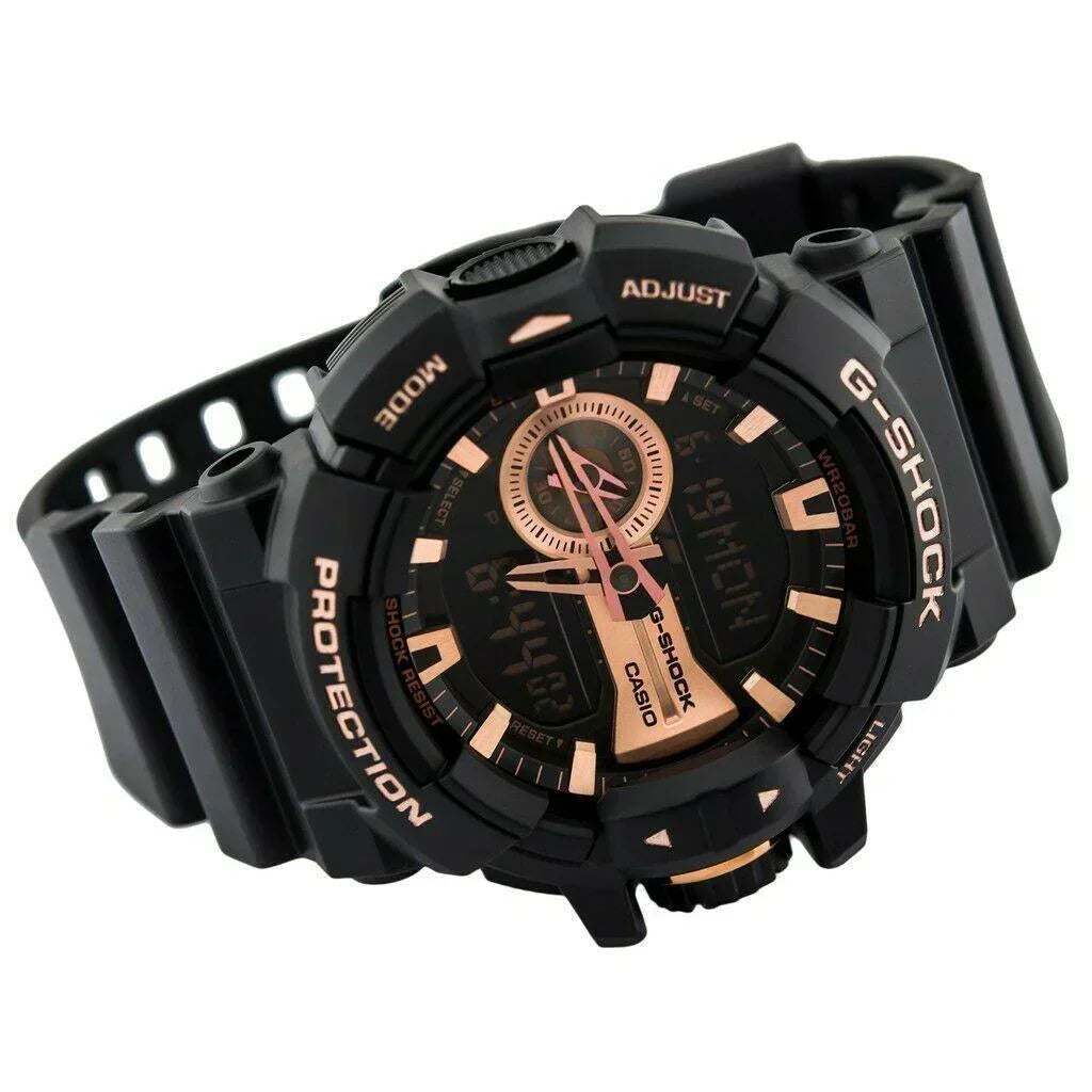 G-Shock Black and Rose Gold-Tone Dial Resin Men's Watch GA400GB-1A4