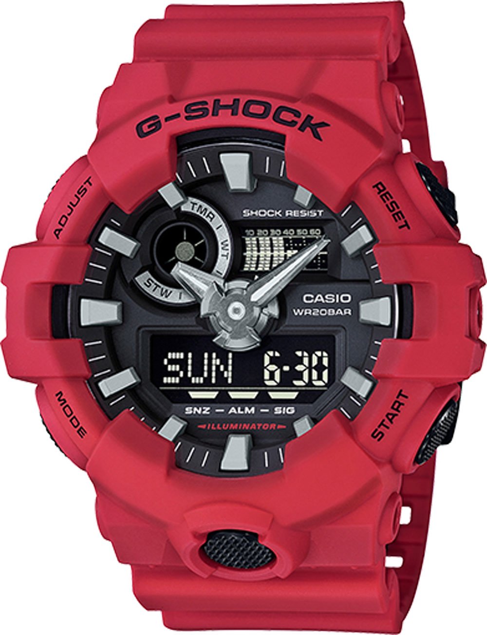 G-Shock Ana Digi Red Men&#39;s Watch GA700-4A