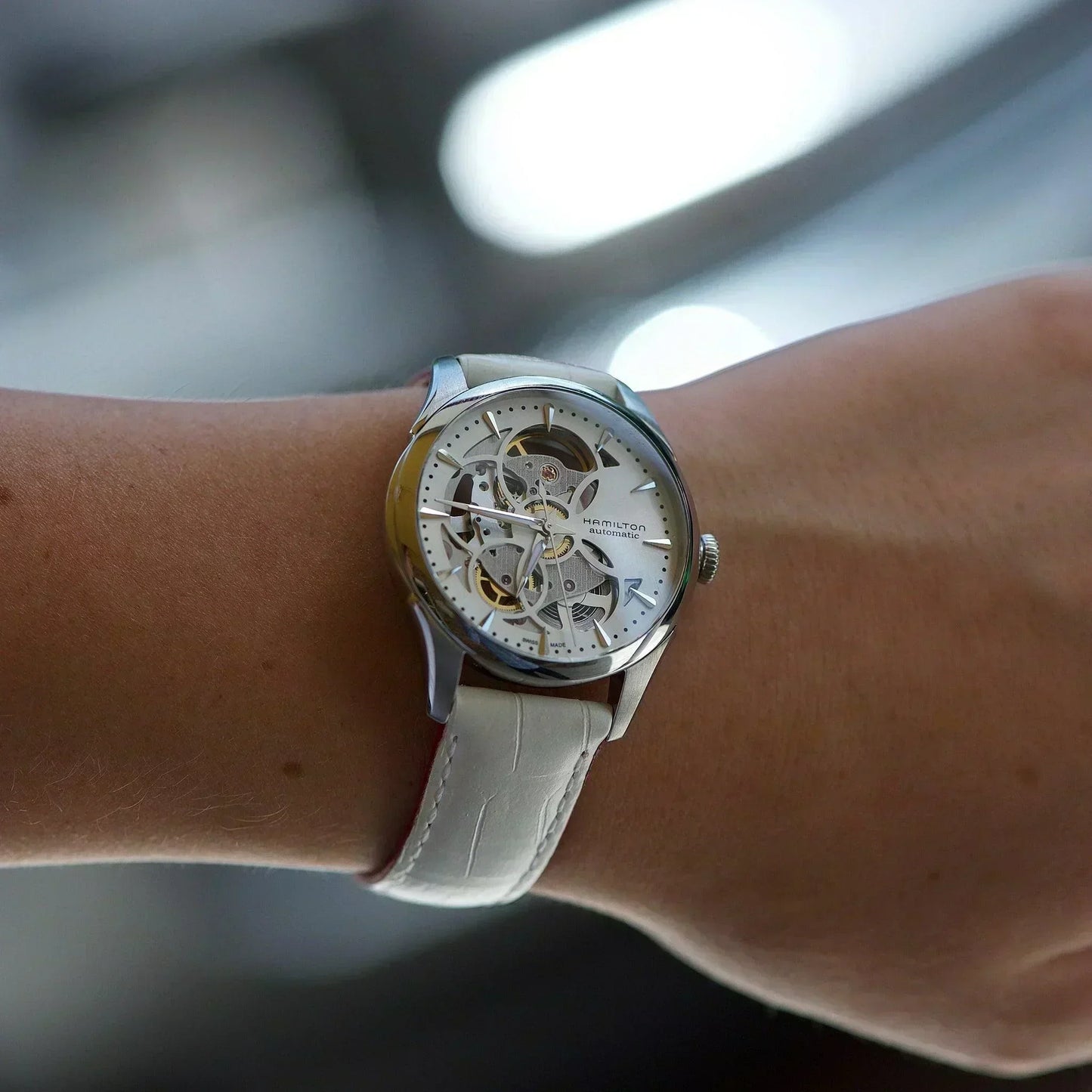 Hamilton Jazzmaster Skeleton Automatic Womens Watch H32405811