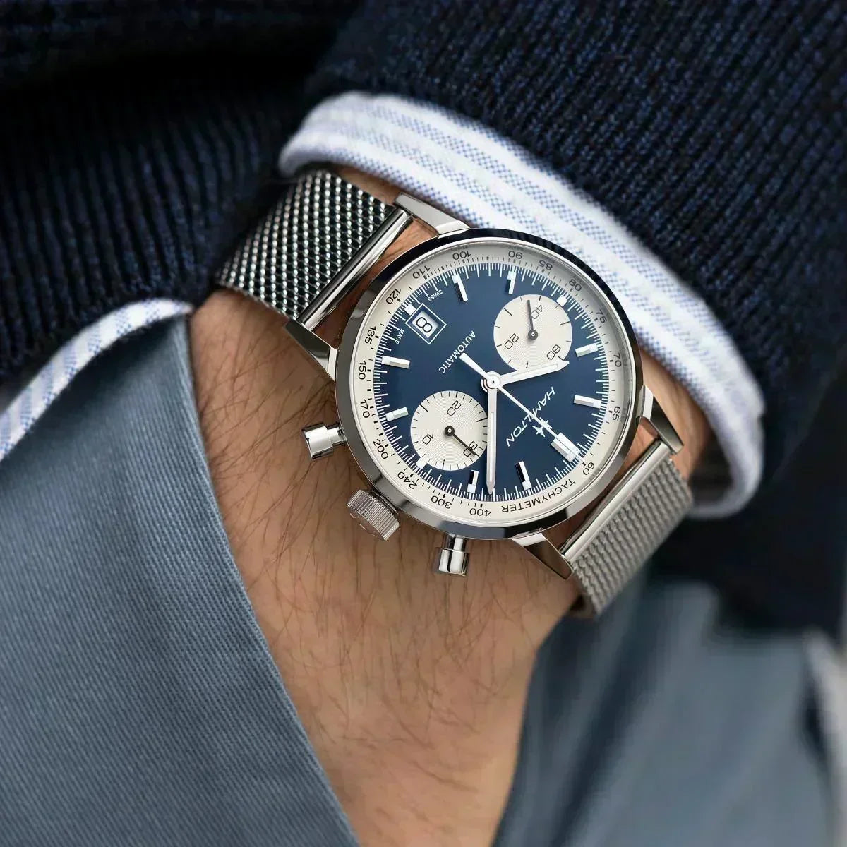 Hamilton American Classic Intra-Matic Automatic Chrono Mens Watch H38416141