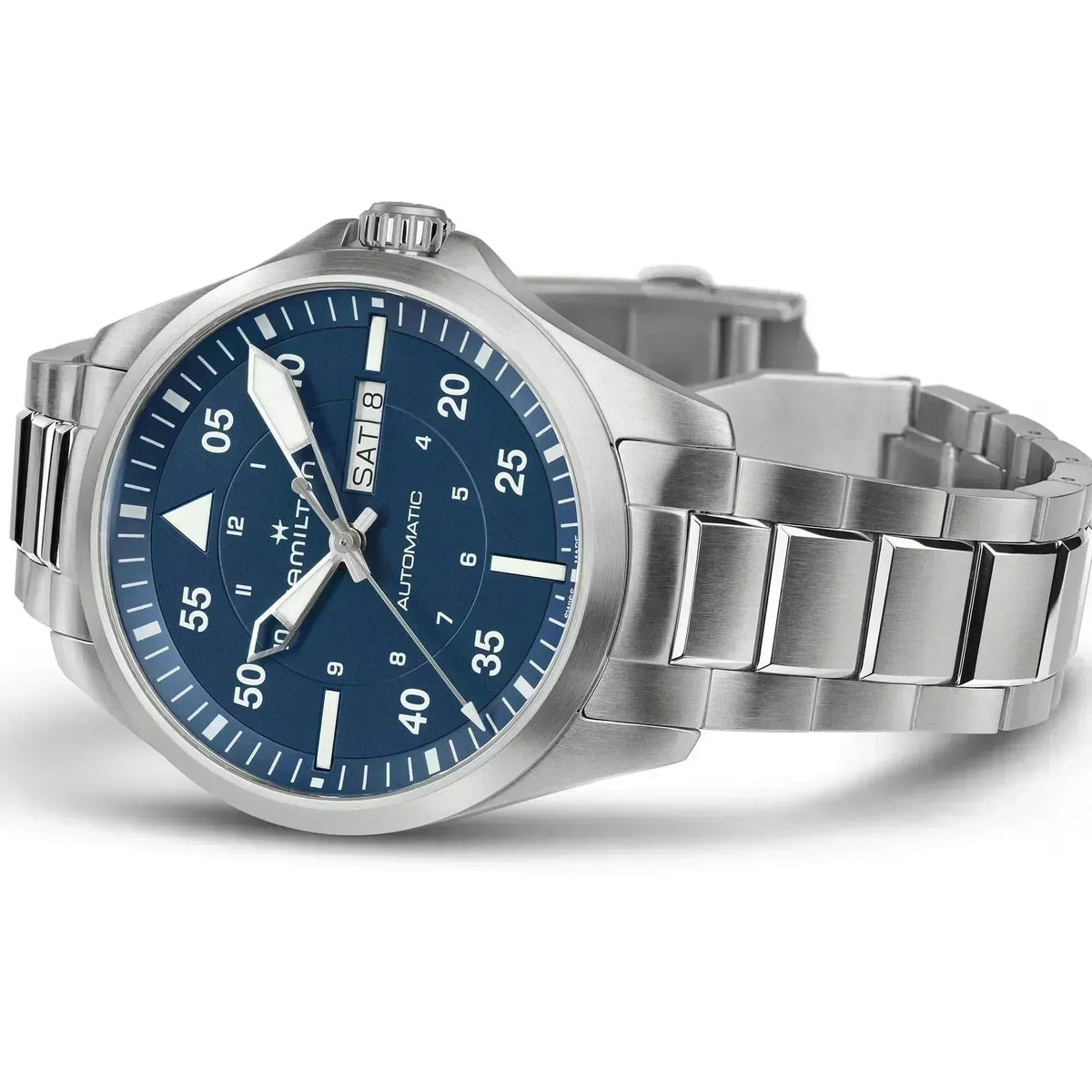 Hamilton Khaki Aviation Pilot Day Date Automatic Mens Watch H64635140