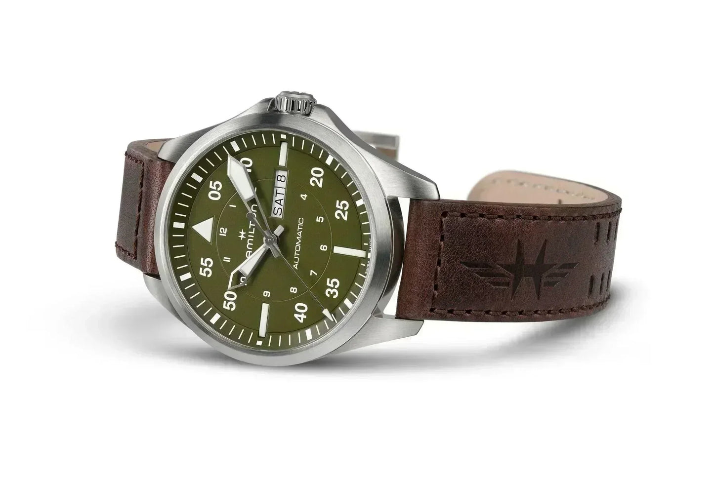 Hamilton Khaki Aviation Pilot Day Date Automatic Mens Watch H64635560