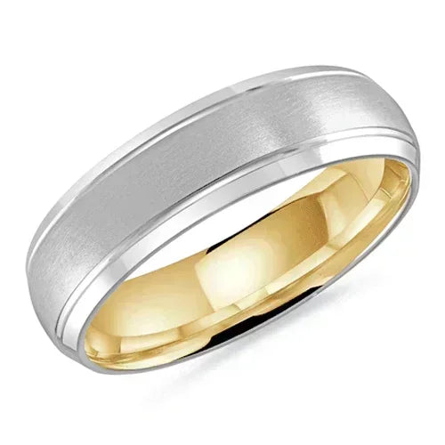 10, 14 Karat 6mm Solid Gold High Polish Rounded Lux Band