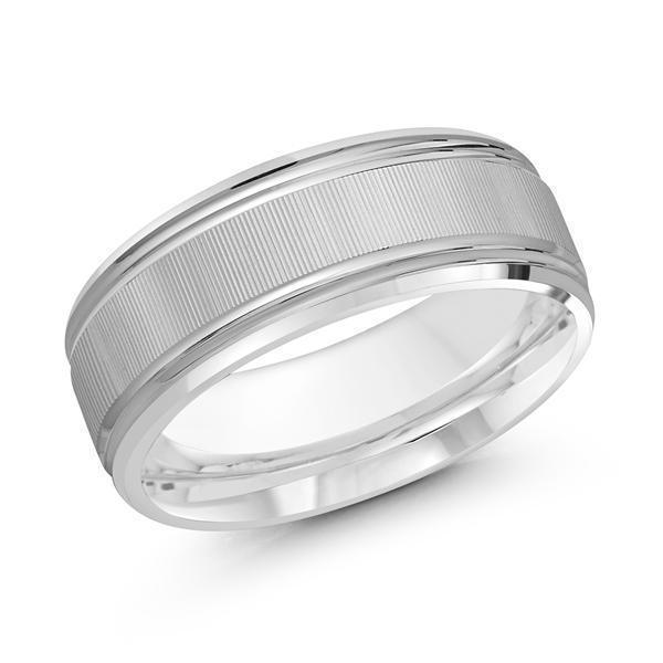 10, 14 Karat 8mm Solid Gold High Polish Rounded Lux Band