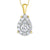 0.22TDW Diamond Pear Solitaire Pendant in 10K Yellow Gold