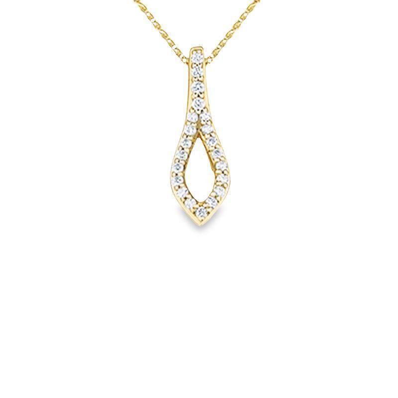 10K Yellow Gold 8MM Pearl Gemstone & 0.11TDW Diamond Pendant