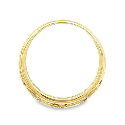 10K Yellow Gold 0.20TDW Diamond Men's Band