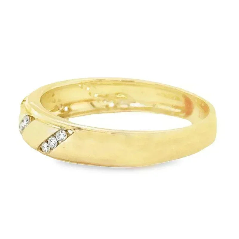 10K Yellow Gold 0.20TDW Diamond Menโs Band