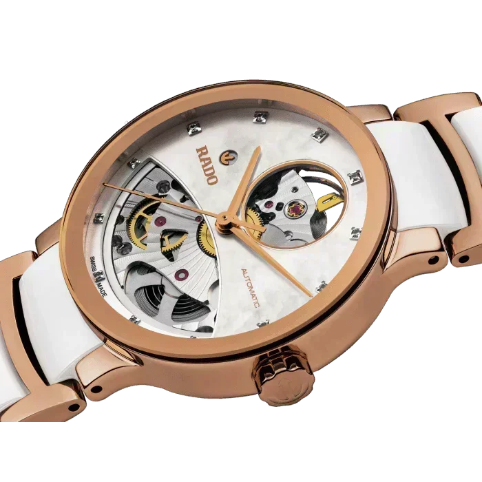 Rado Centrix Open Heart Mother Of Pearl Dial Automatic Women's Watch R30248902