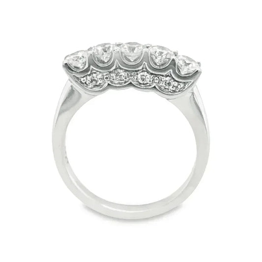 0.90 Ct TDW Diamond 14K White Gold Anniversary Band