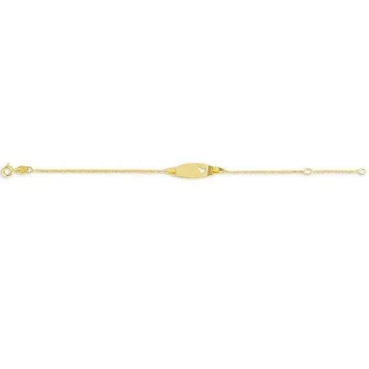10K Yellow Gold Heart Baby Bracelet