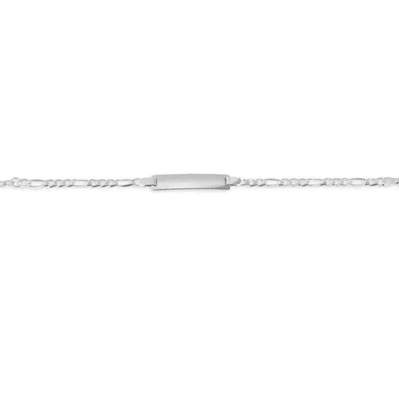 10k White Gold Figaro Baby Bracelet