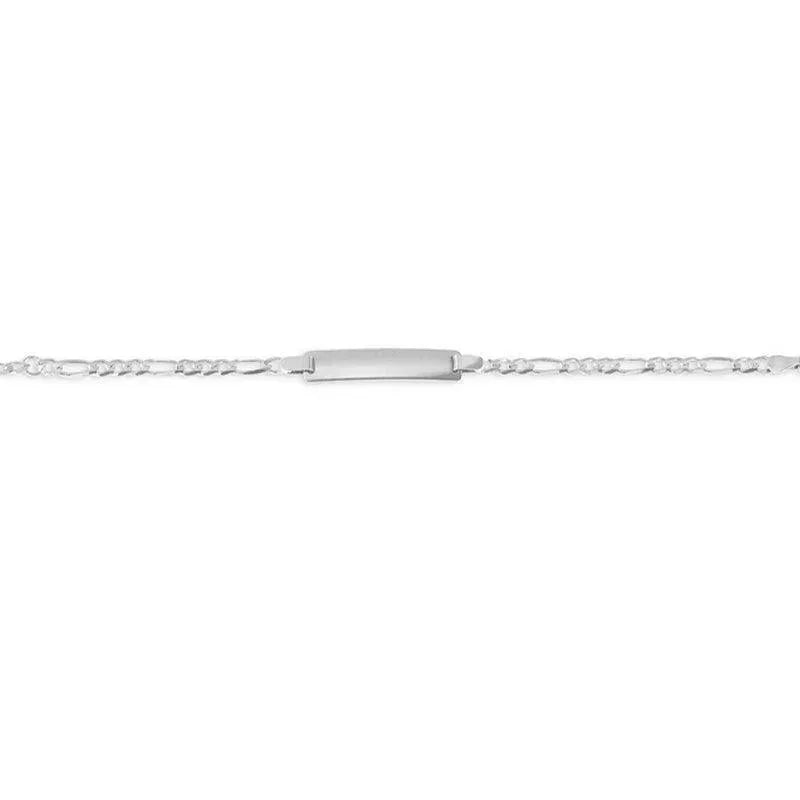 10k White Gold Figaro Baby Bracelet