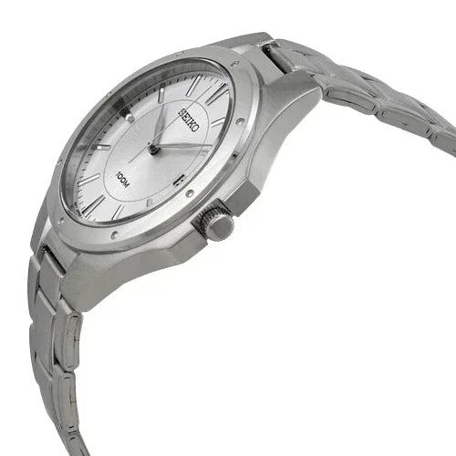 Seiko Quartz Silver Dial Analogue Display Men's Watch SGEF59