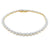 10 Karat Yellow Gold 3.00TDW Diamond Flower Tennis Bracelet